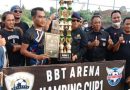 Ketua Umum LSM BMPP Serahkan Piala Turnamen BBT  Kambing CUP 1