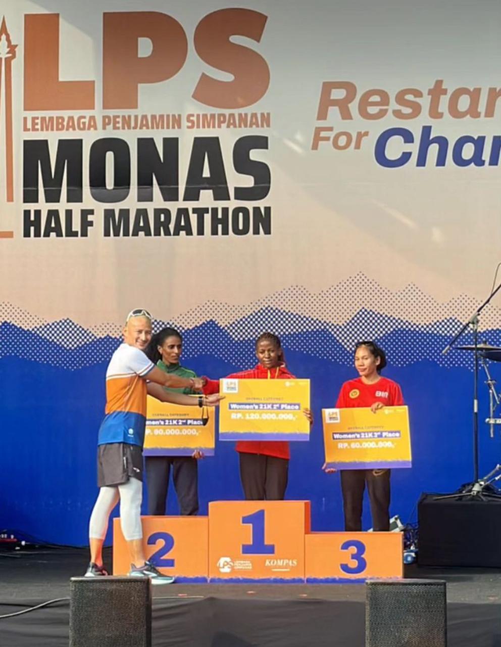 Atlet BIN Sukses Raih Podium di LPS Monas Half Marathon 2023