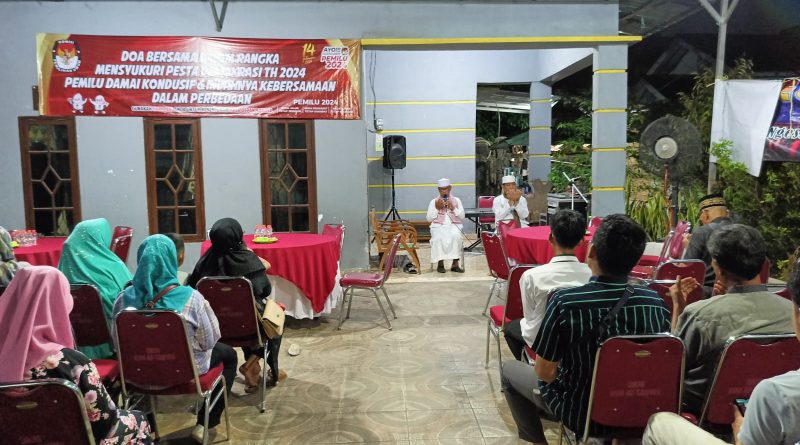 Warga Kompleks Purna Bhakti Drangong Taktakan Doa Bersama untuk Pemilu Damai