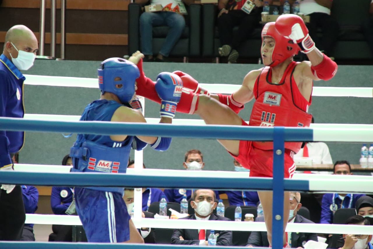 Mitra Wawuru Menang di Babak Semifinal,  Cabor Muaythai Lampung Pastikan Sumbang Medali di PON XX Papua