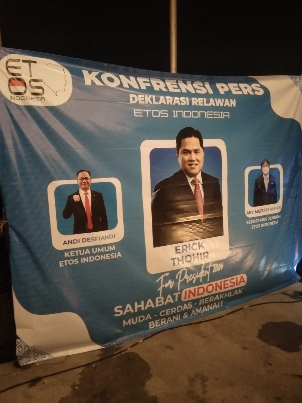 ETOS Indonesia Deklarasi Dukung Erick Thohir Maju Pilres 2024
