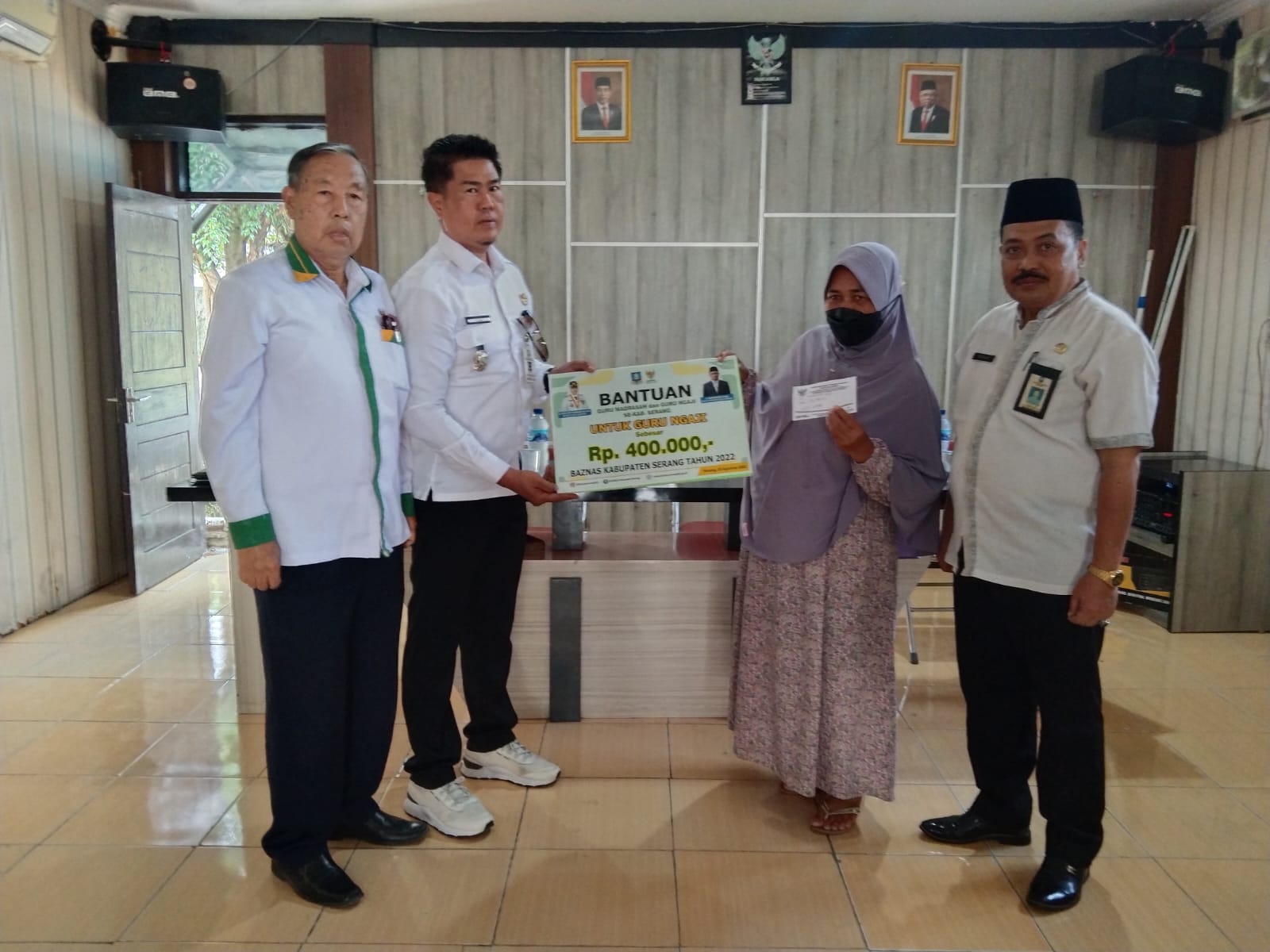 Camat Kibin : Terimakasih BAZNAS Serang Bantu Guru Madrasah Dan Guru Ngaji