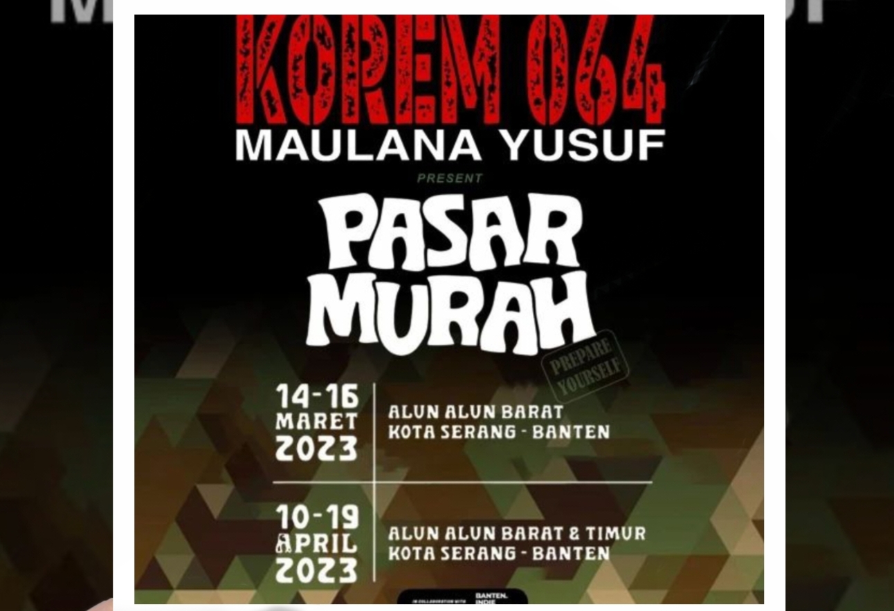 Bantu Pemerintah Stabilkan Harga Jelang Ramadhan, Korem 064 MY Banten Gelar Pasar Murah