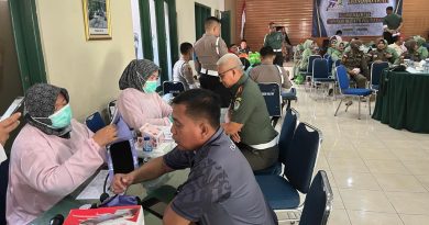 Peringati HUT ke-77 Corps POMAD TA. 2023, Denpom III/4 Serang Adakan Donor Darah Peringati HUT ke-77 Corps POMAD TA. 2023, Denpom III/4 Serang Adakan Donor Darah