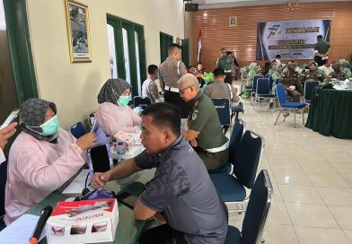 Peringati HUT ke-77 Corps POMAD TA. 2023, Denpom III/4 Serang Adakan Donor Darah