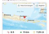 Gempa 6,5 SR Guncang Sumenep, Jawa Timur